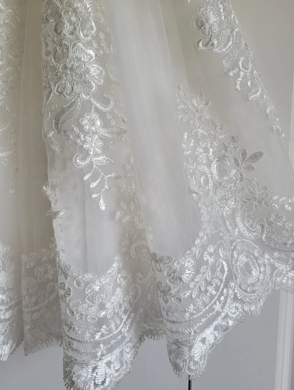 Ivory White Lace Dress Girls Size 5 First Communion Flower Girl - Picture 5 of 16